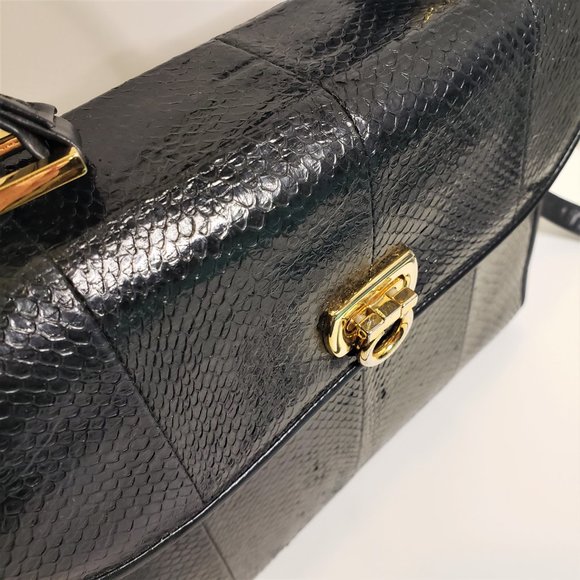 90s/00s Unusual Retro Design Salmon Fish Leather Handbag - Picture 10 of 10